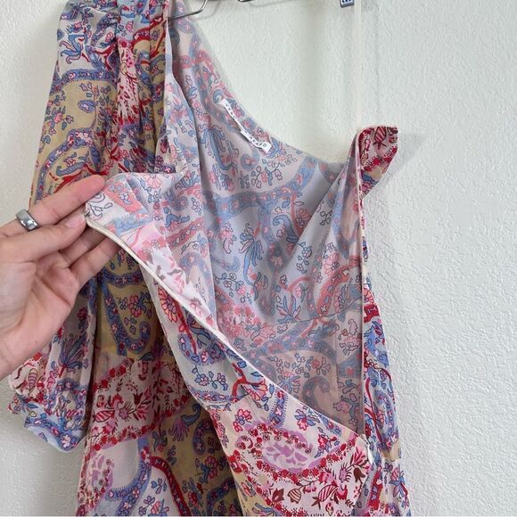 Veronica Beard Kimber Asymmetrical Dress Paisely Size 4 - Picture 12 of 12